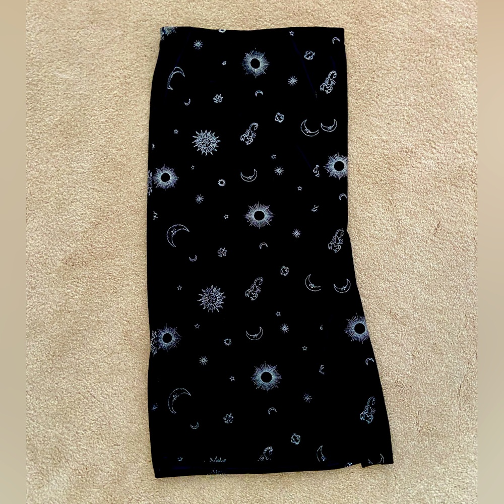 Astrology Celestial Witchcore Velvet Skirt
